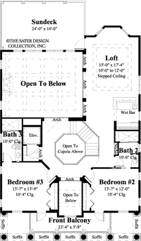 Emerald Bay-Upper Level Floor Plan-Plan 6879
