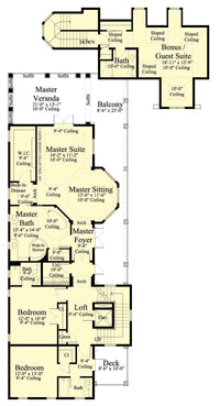 Berkshire Bluff - Upper Level Floor Plan - #6880