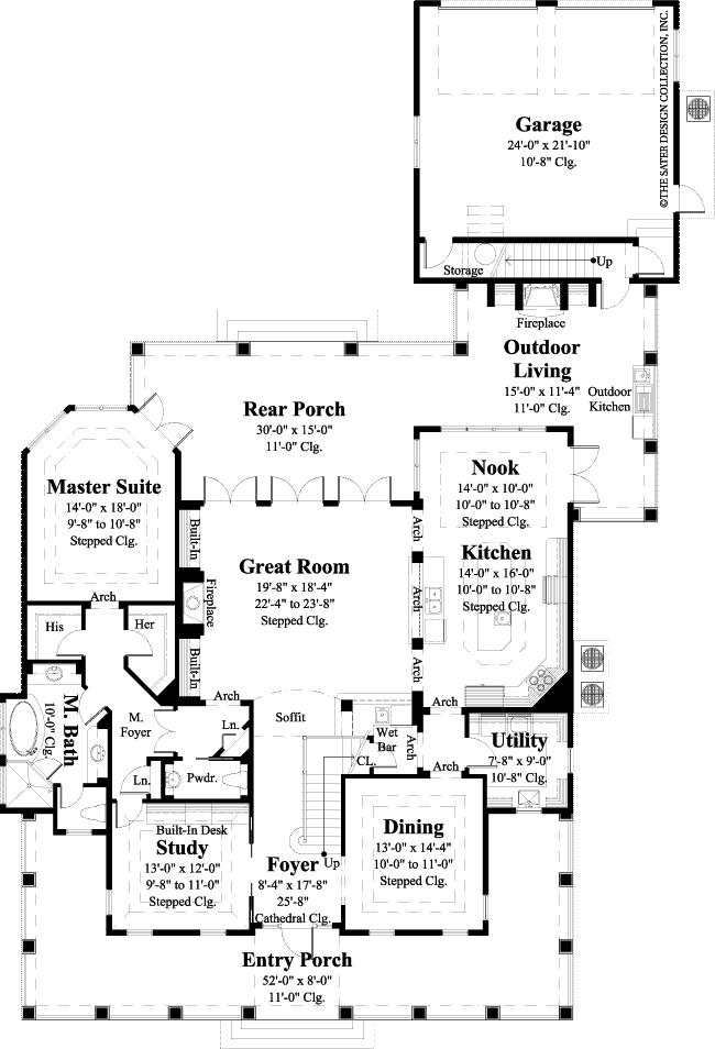 Home Plan Cardinal Point | Sater Design Collection