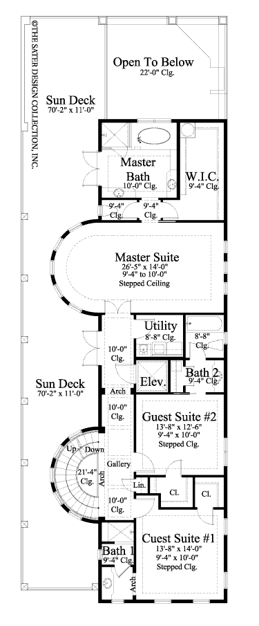 seagrove lake-upper level floor plan #6882