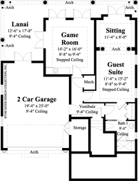 Castaway Cove-Lower Level Floor Plan #6884