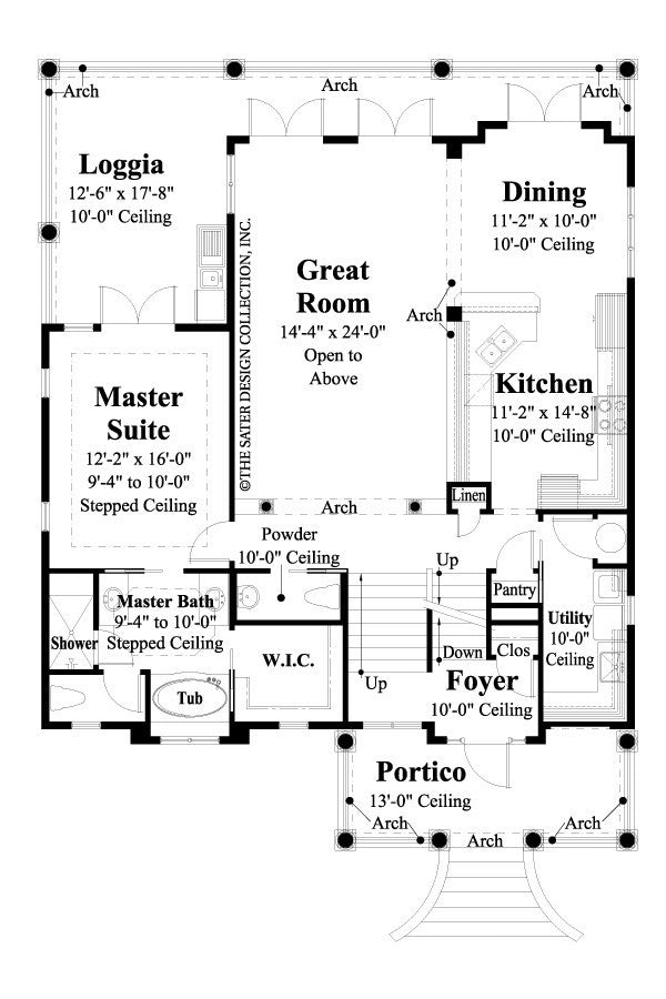 castaway cove- main level floor plan -#6884