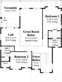 Castaway Cove-Upper Level Floor Plan -#6884