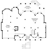 Palmiste-Lower Level Floor Plan-Coastal House Plan