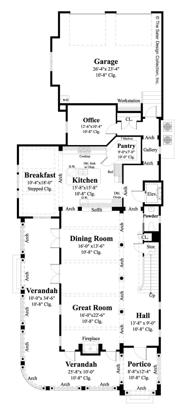 Plan #6892- Main Level Floor Plan - Carrington