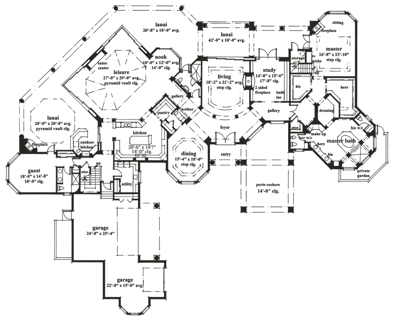 huntington lakes - main level floor plan - #6900