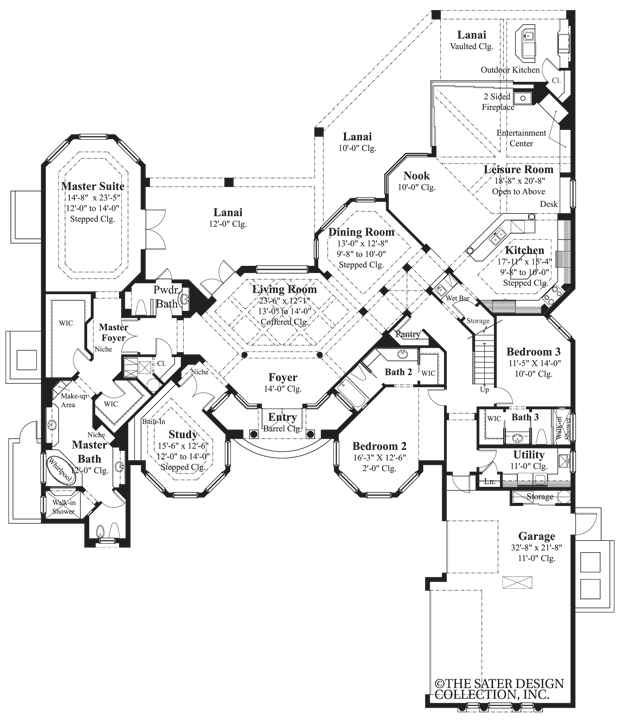 bay colony main level floor plan -plan #6904