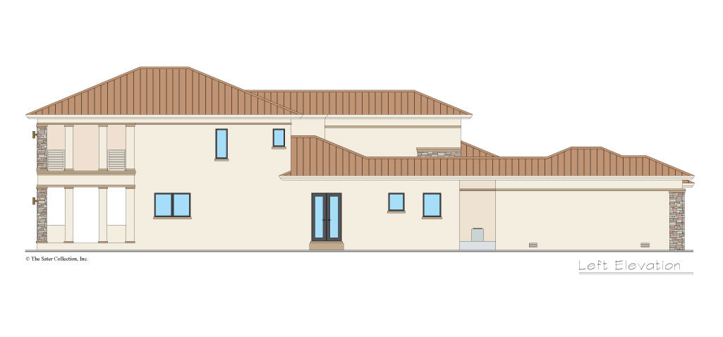 Valhalla House Plan left elevation