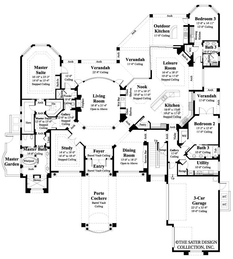Sterling Oaks- Main Level Floor Plan -Plan #6914