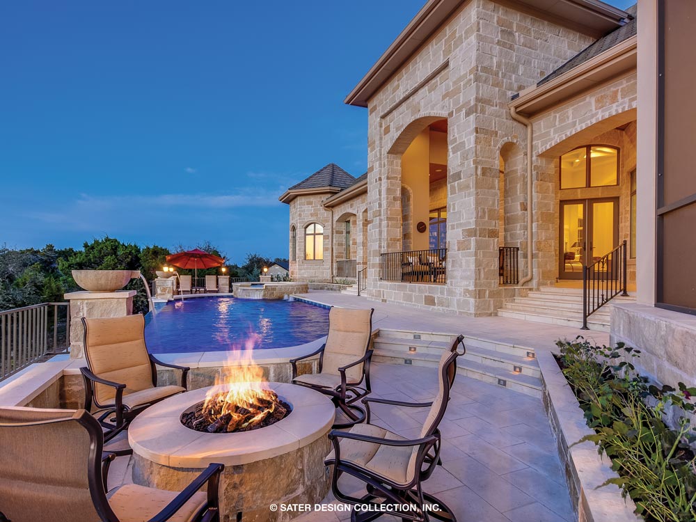 Verano House Plan Patio Fire pit