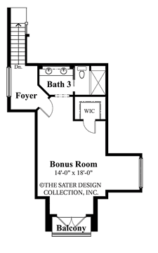 andros island upper level floor plan - plan# 6927