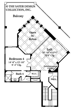 saraceno-upper level floor plan-#6929