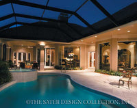 Isabel Home - Rear Elevation with pool -Plan #6938