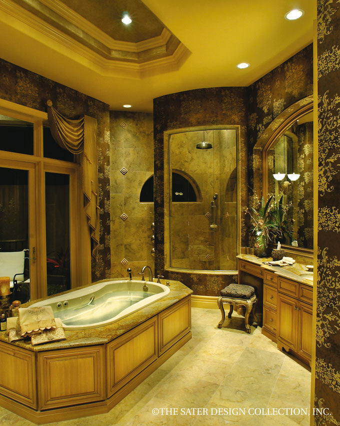 Ristano Home Plan Master Bathroom View #6939