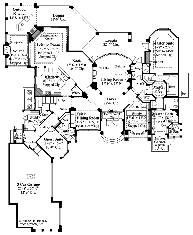 pontedera home main level floor plan - plan #6943