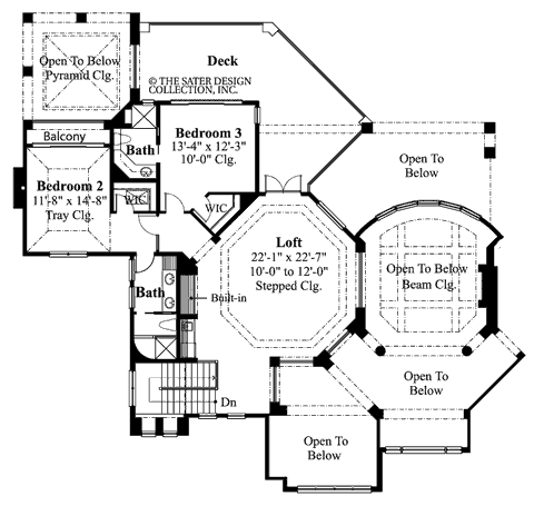 pontedera home upper level floor plan - plan #6943