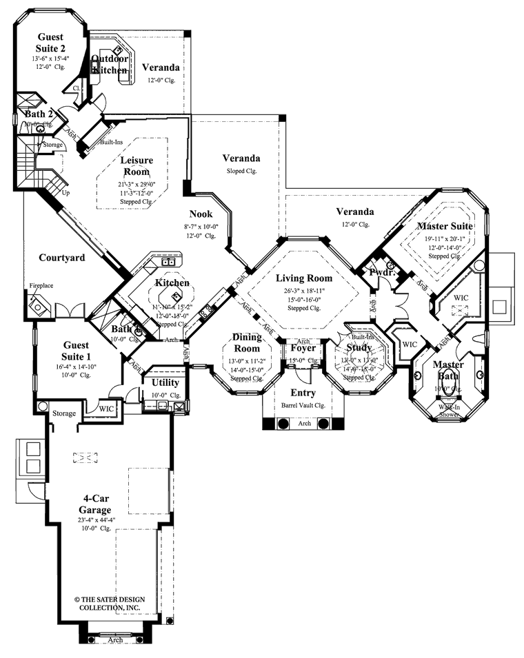 cantadora-main level floor plan-plan #6949
