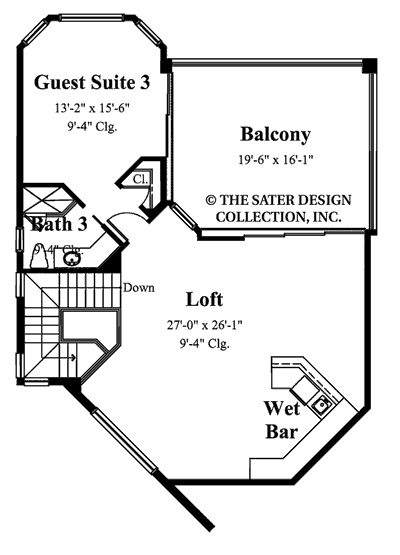 cantadora-upper level floor plan-plan #6949