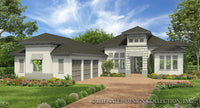Contemporary style house plan front elevation