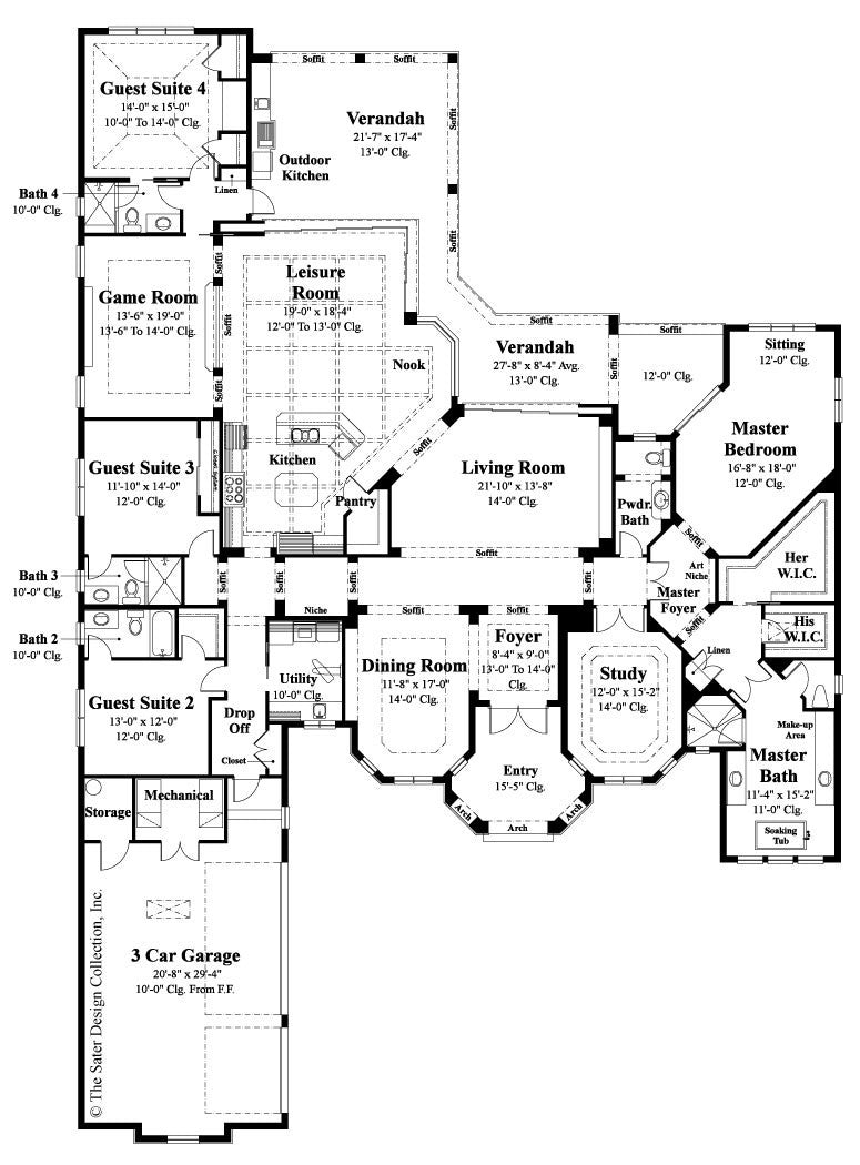 portofino-main level floor plan-#6968