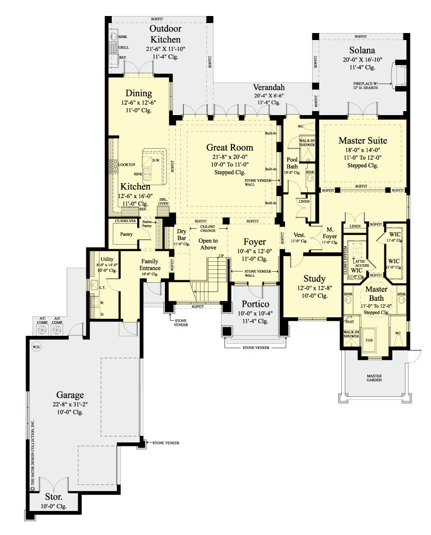 sondelle modern style home floor plan