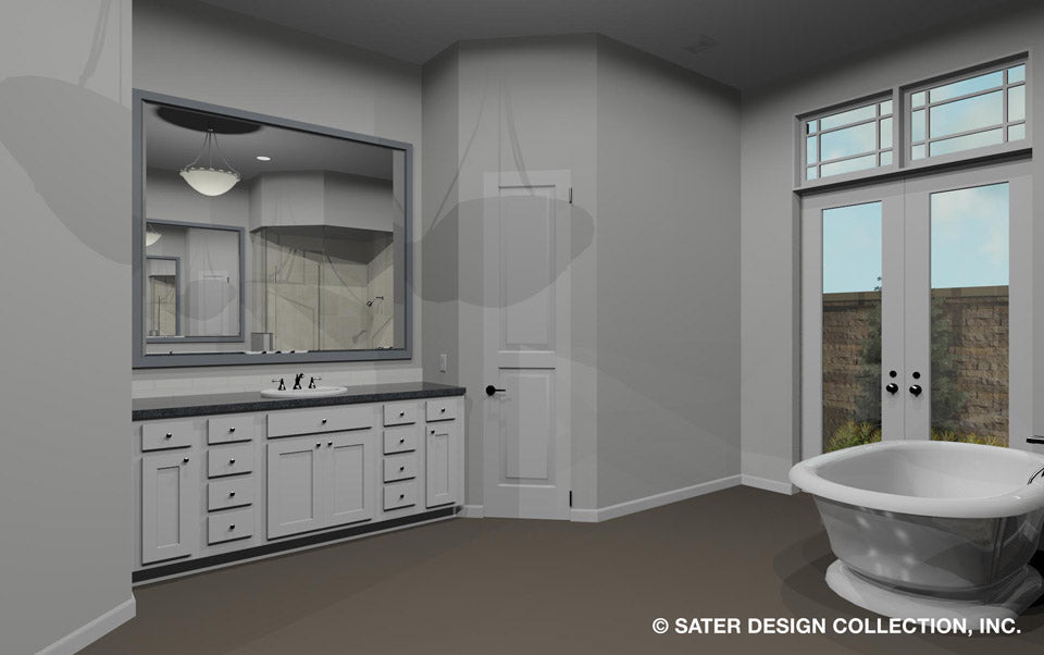 Emery House Plan master bath vanity