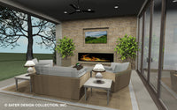 Emery House Plan outdoor fireplace