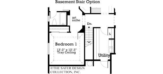 ashton oaks - opt. basement stairs floor plan -plan #7004