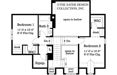Lanchester-Upper Level Floor Plan #7007