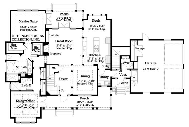 fox hollow main level floor plan 7013_m