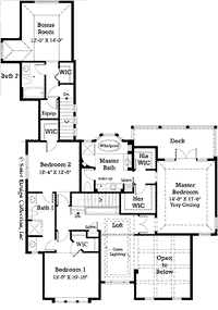 Kenton Farms- Upper Level Floor Plan #7016