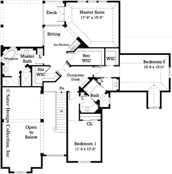 jasper home upper level floor plan - # 7019_u