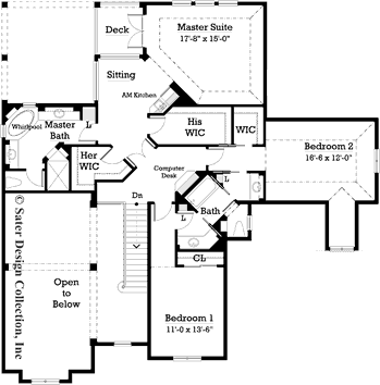 remy court home - upper level floor plan #7021