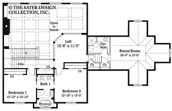 georgette-upper level floor plan-plan #7024