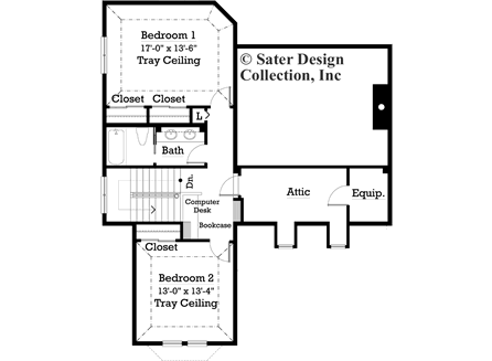 bricewood home plan - upper level floor plan -#7025