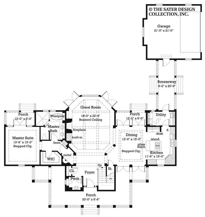holbrook home main level floor plan #7031