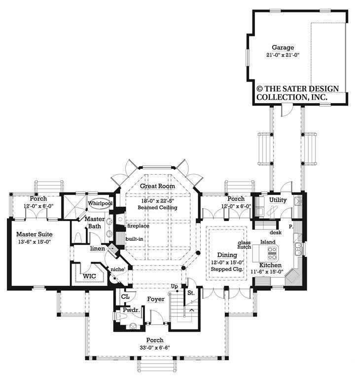 brantley pines- main level floor plan -#7033