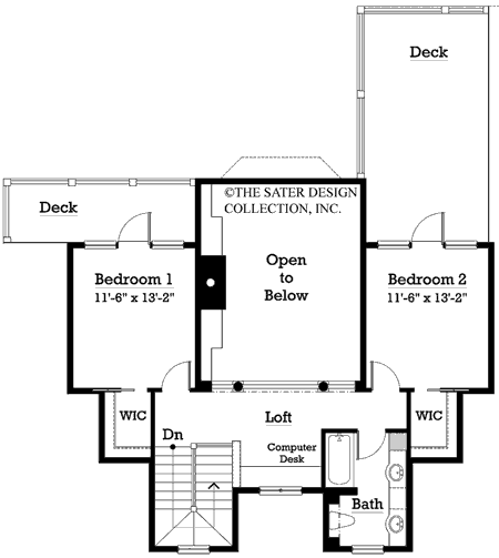 meadowsbrook-upper level floor plan-#7042