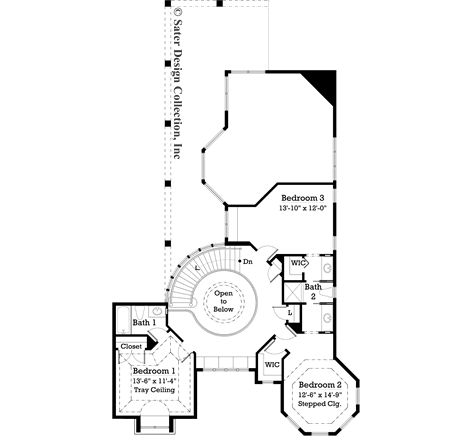 wheatfield home - upper level floor plan - #7055_u