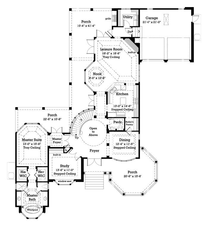 chelsea- main level floor plan -#7057