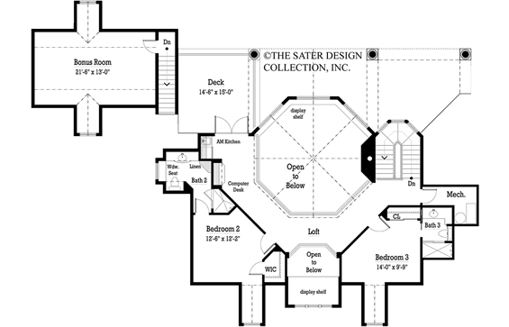cloverdale-upper level floor plan-#7058