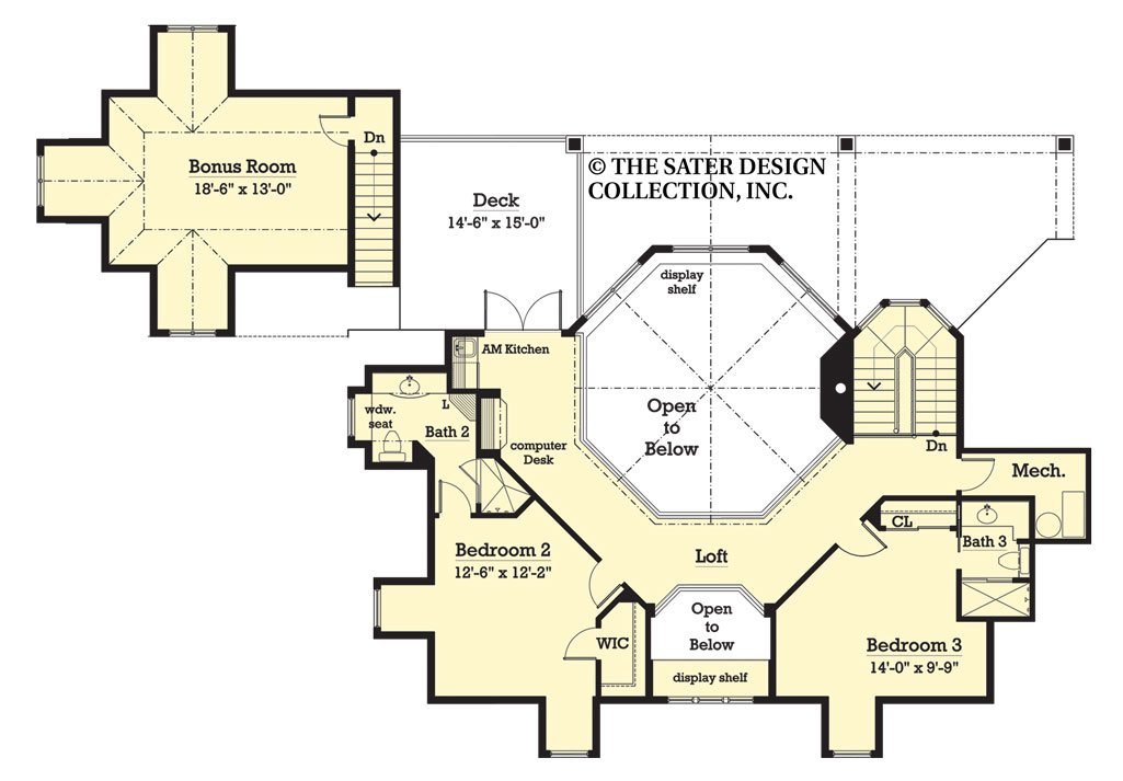 monroe upper level floor plan - #7060
