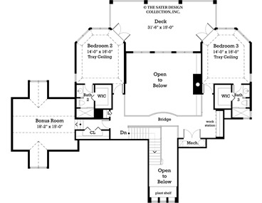 Kennedy Home - Upper Level Floor Plan - #7061