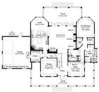 Oak Island Home Main Level Floor Plan 7062