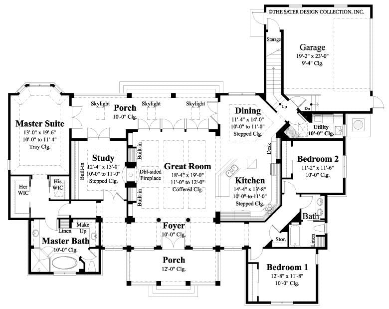 lexington-main level floor plan-plan #7065