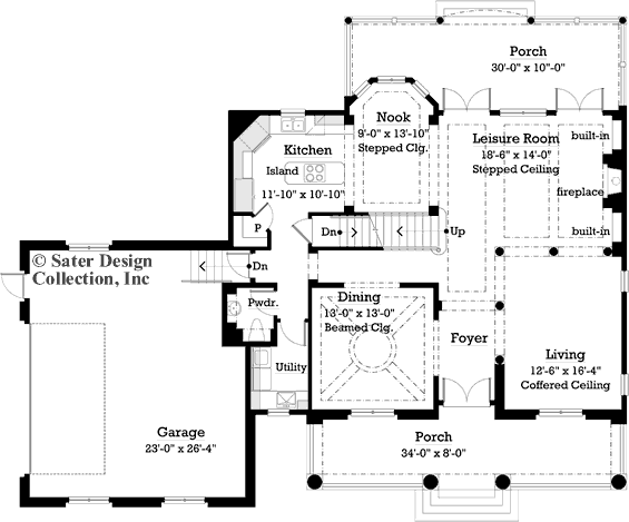 Baywood Park First Floor Plan - Plan #7071