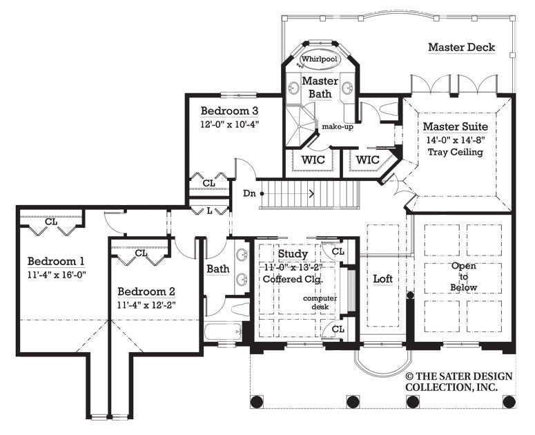 baywood park upper level floor plan - plan #7071_u_