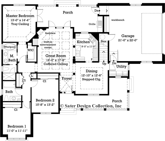 davenport home - floor plan - plan #7074_m