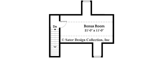 Davenport- Bonus Room Floor Plan -Plan #7074