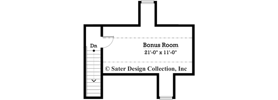davenport- bonus room floor plan -plan #7074